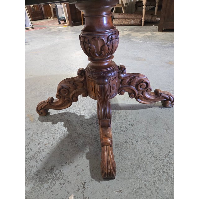 Late 19th Century Rococo Revival Marble-Top Center Table For Sale - Image 11 of 14