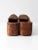 Brown Antique Primitive Wooden Clogs For Sale - Image 8 of 12