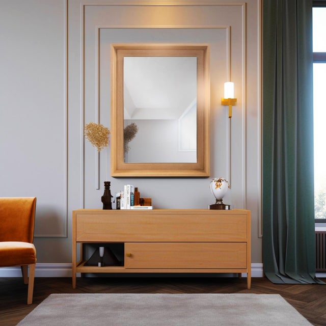 Contemporary Danton Floating Rectangular Vanity Mirror For Sale - Image 3 of 11
