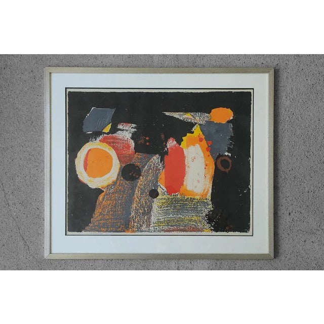 Kulo Green, Composition, 1960s, Color Lithograph, Framed For Sale - Image 6 of 6
