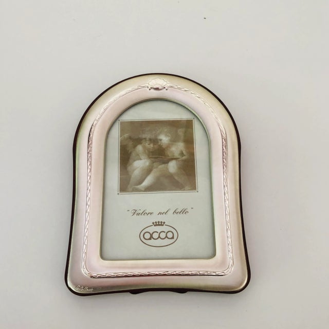 Contemporary Acca "Castellani " Italian Sterling Silver Picture Frame For Sale - Image 4 of 8