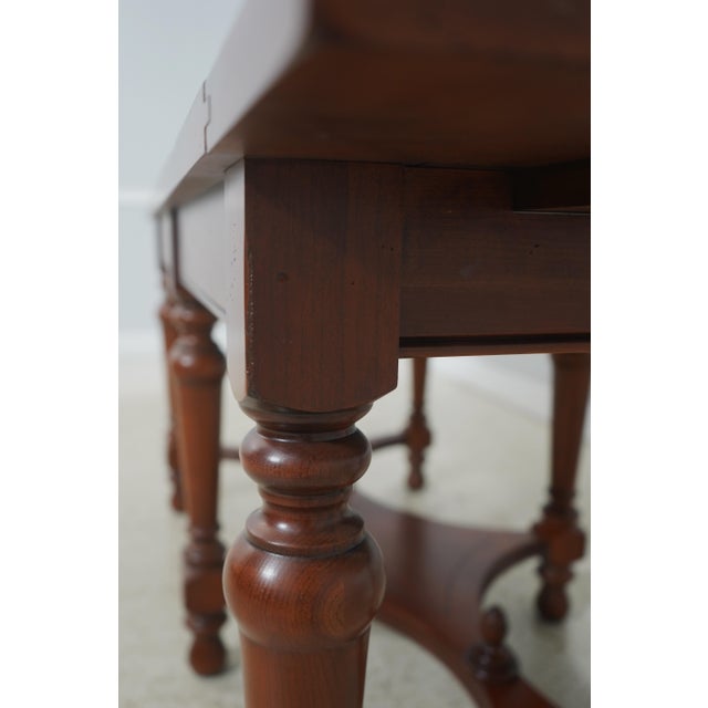 Harden Country Distressed French Cherry Small Dining or Library Table For Sale - Image 12 of 14