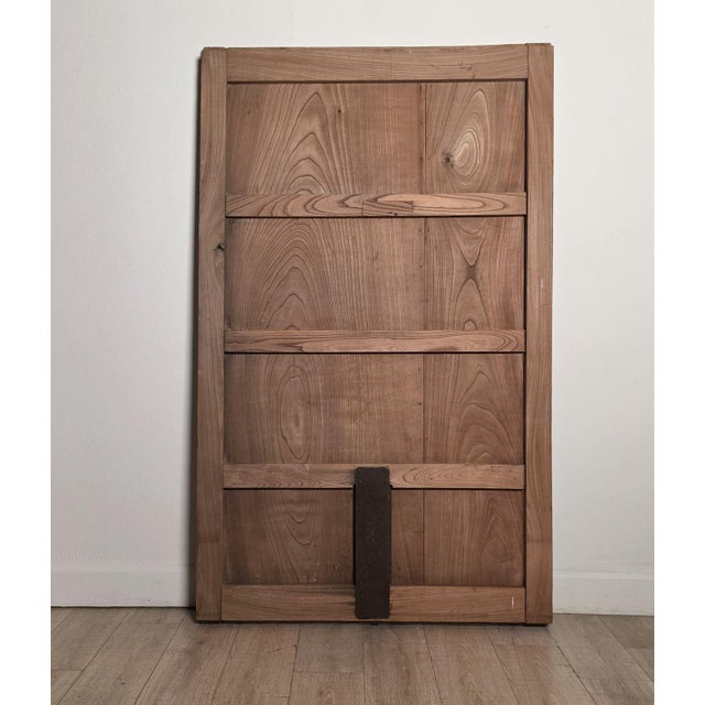 Meiji Period Keyaki Wood Warehouse Door, Japan Circa 1880 For Sale - Image 4 of 5