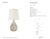 AERIN by Visual Comfort Signature Rana Large Table Lamp in Bone Craquelure with Linen Shade Designer: AERIN Height: 30"...