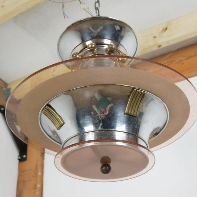 Art Deco Ceiling Light by Petitot, 1930s For Sale - Image 3 of 5