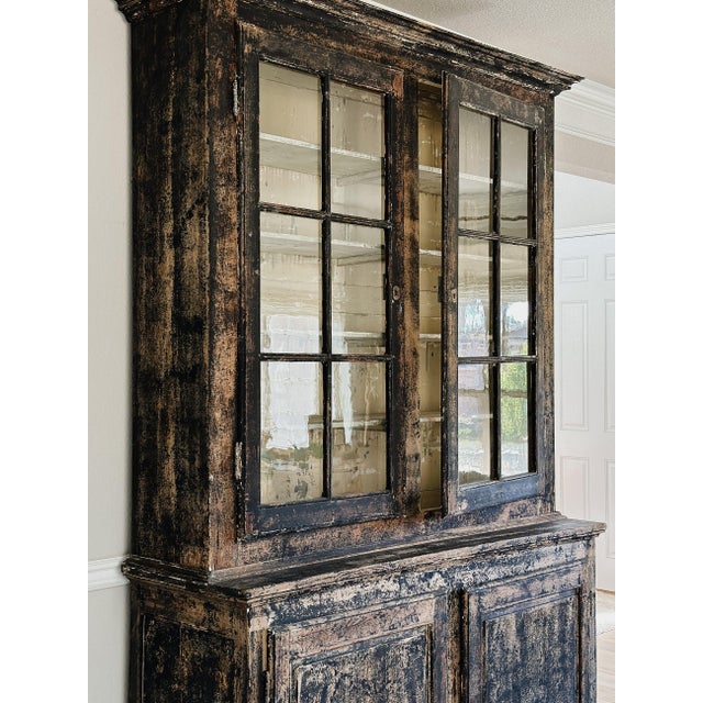 Antique Black Painted French Hutch For Sale - Image 10 of 14