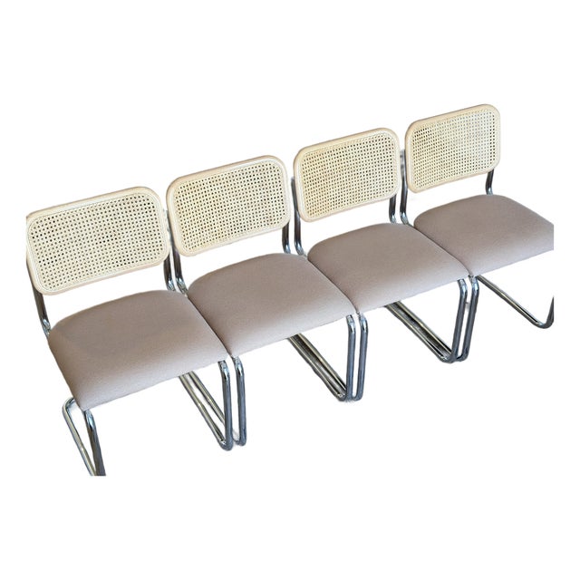 Cesca™ Upholstered Side Chairs by Marcel Breuer for Knoll Studio, Set of 4 For Sale