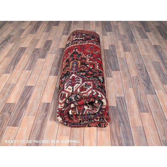 1960 Red Vintage Bohemian Persian Rug For Sale - Image 11 of 12