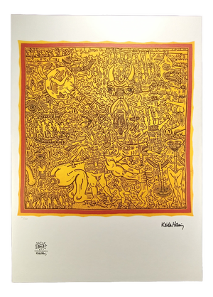 After Keith Haring, Composition, Limited Edition Lithograph, 1990s