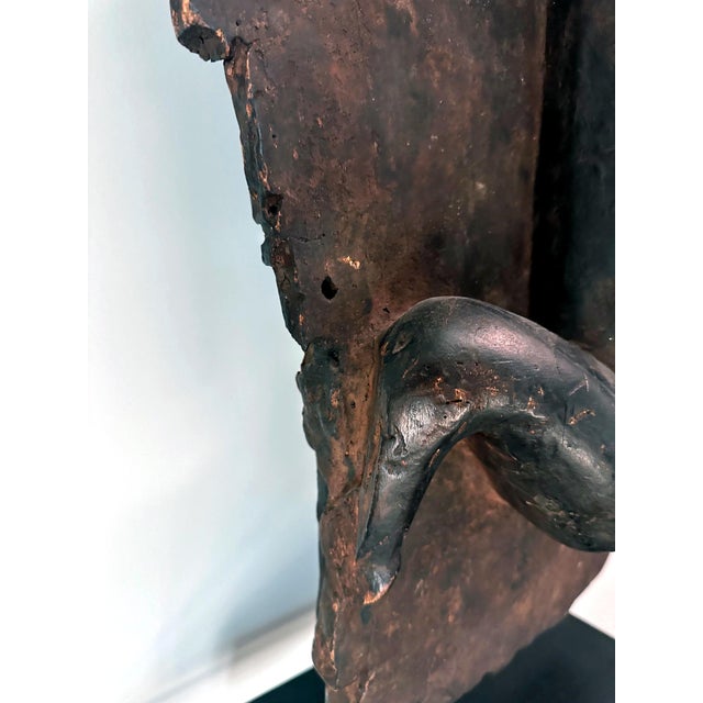 Wood Gabon Punu Granary Door Panel on Custom Stand with Provenance For Sale - Image 7 of 18
