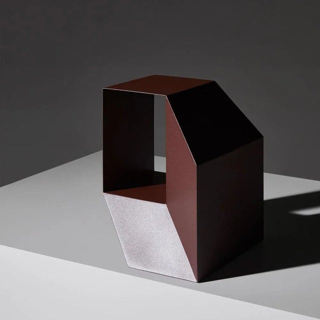 Red "rocky" side table - charles kalpakian dimensions: w 35 x d 35 x h 45 cm materials: steel different colors are...