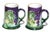1900 - 1909 Pair of Beautiful Antique JPL Limoges Hand Painted Grape Themed Porcelain Tankards For Sale - Image 5 of 6