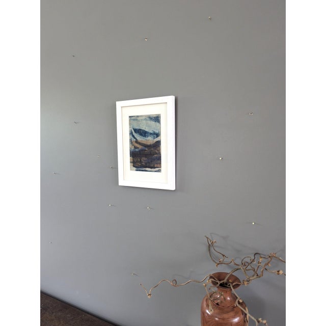 Paper 2021 Contemporary 'Dancing Waves' Seascape Monotype Artwork by British Artist Frances Daws, Framed For Sale - Image 7 of 10