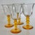Cristal d' Arques Vintage Amber Yellow Stemmed Wine or Water Goblets, Set of 4 For Sale - Image 4 of 6