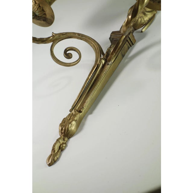 Antique French Bronze Wall Lamp by Marcel Guillemard For Sale - Image 6 of 12