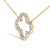 Haus of Brilliance Gold Vermeil 1/10 Cttw Diamond Clover Pendant Necklace For Sale - Image 4 of 4