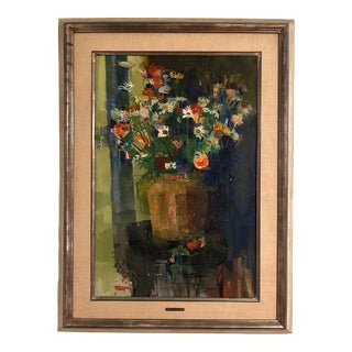 Large Paul Collumb Impasto Still Life Painting For Sale