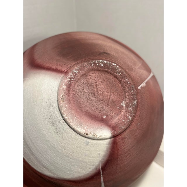 1980s Vintage Raku California Studio Art Pottery Iridescent Red Vase Jar Signed 9.5"h For Sale - Image 5 of 7