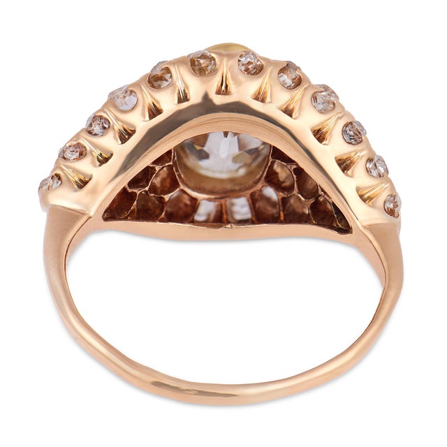 Early 20th Century Victorian Gia 1.21 Carat Old Mine Cut Diamond 14k Yellow Gold Engagement Ring, Size 4.25 For Sale In Los Angeles - Image 6 of 8