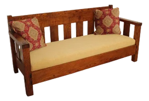 Lifetime Furniture Antique Mission Oak Sofa Settle