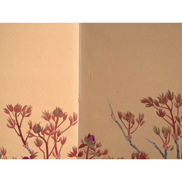 Gold Antique Japanese Two-Panel Screen on Gold Ground, 1920 For Sale - Image 8 of 11