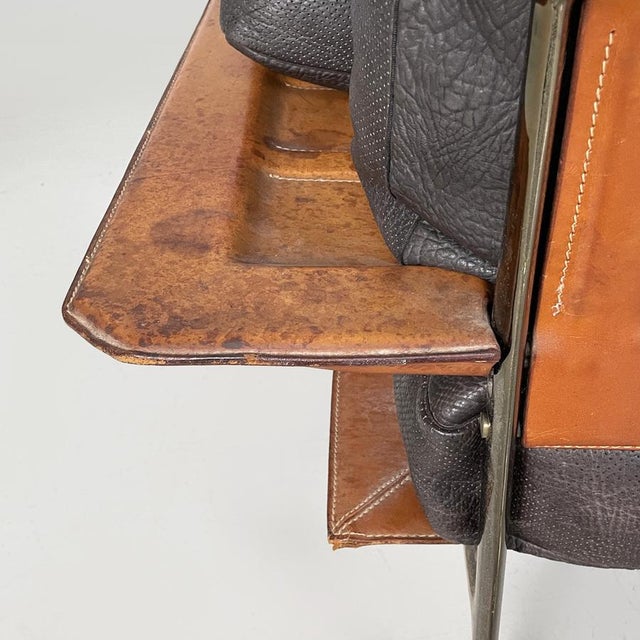 Black Italian Modern Black Leather Diesis Sofa attributed to Antonio Citterio and Paolo Nava for B&B Italia, 1980s For Sale - Image 8 of 18