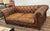 Wood Timothy Oulton for Restoration Hardware Kensington Leather Sofa For Sale - Image 7 of 14
