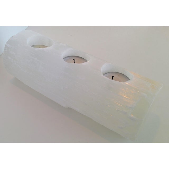 Selenite Branch Tealight Candle Holder Chairish