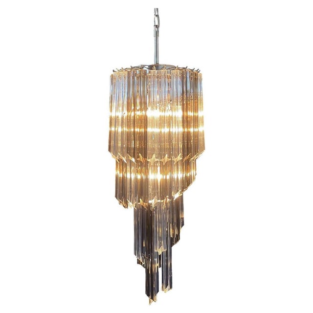 Murano Glass Quadriedri Prisms Chandelier, 1980s For Sale - Image 18 of 18