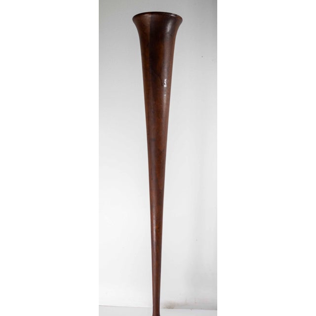 American 20th Century 29" Large Arts & Crafts Turned Wood Bud Vase or Candle Holder For Sale - Image 3 of 15