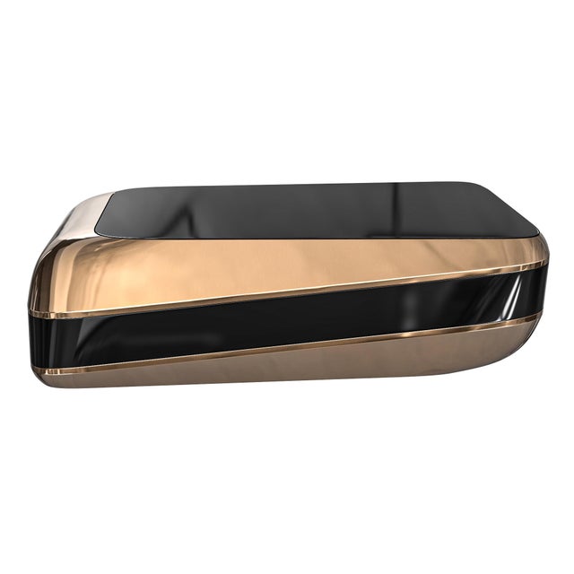 "Della Dataria" Coffee Table With Bronze, Handcrafted Bizimyer Furniture. Unmatched. Unrivalled. Designed by Hasan Samet...