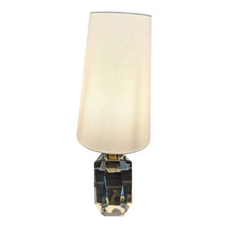 Lillian August Halcyon Faceted Crystal Table Lamp For Sale