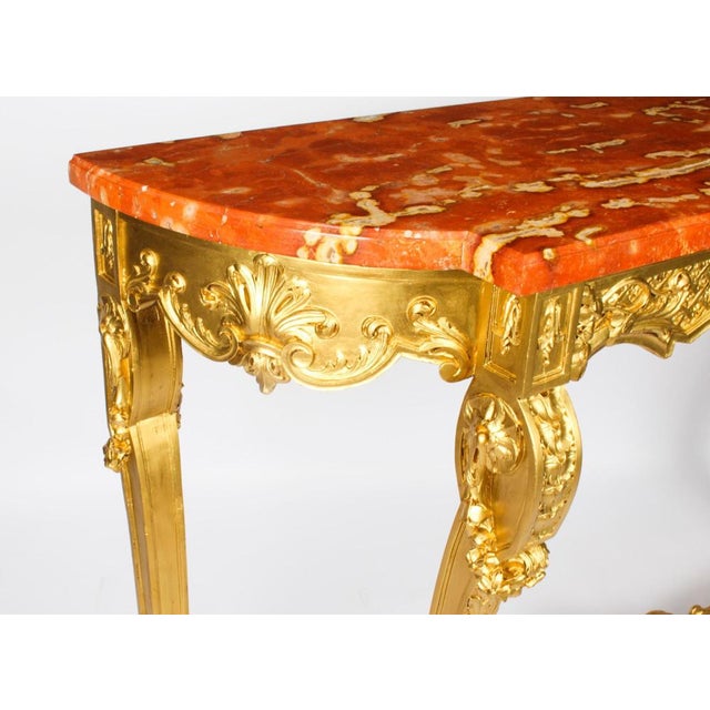 French Trumeau Mirror with Matching Console Table, 19th Century, Set of 2 For Sale - Image 17 of 18