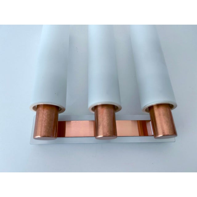 Copper Vintage Sconce in Glass from Kaiser, 1960s For Sale - Image 8 of 14
