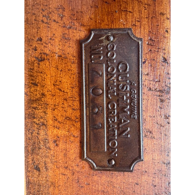 1940s Cushman Colonial Creations Solid Rock Maple Draw Leaf Table. For Sale - Image 9 of 12