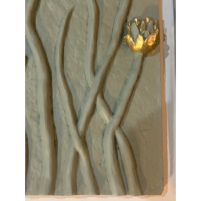 Vintage Wall Plaque With Foliate Relief For Sale In Savannah - Image 6 of 8