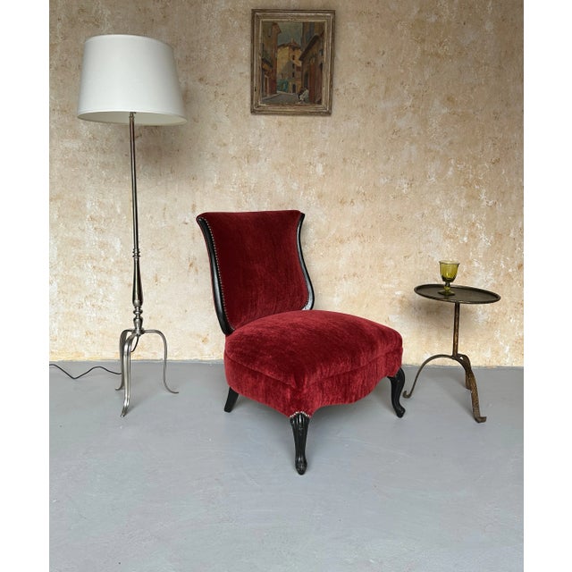 Vintage Inspired Spanish Gilt Iron Drinks Table With Rolled Rim and Hammered Tripod Base For Sale - Image 10 of 14