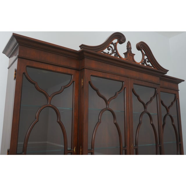 Karges 4 Door Mahogany Breakfront China Cabinet For Sale - Image 9 of 18