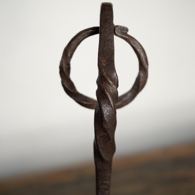 Italian Hand-Forged Zoomorphic Fireside Andirons, 1950s, Set of 2 For Sale - Image 14 of 18