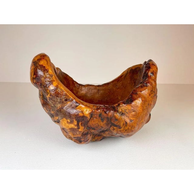 Wood Large Swedish Folk Art Organic Burl Bowl, 1960s For Sale - Image 7 of 16