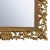 Rectangular Gold Foil Hand-Carved Wooden Mirror, 1970s For Sale - Image 4 of 5