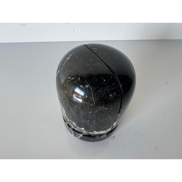 Mid-Century Modern 1980s Vintage Carved Marble Bookends – A Pair For Sale - Image 3 of 12