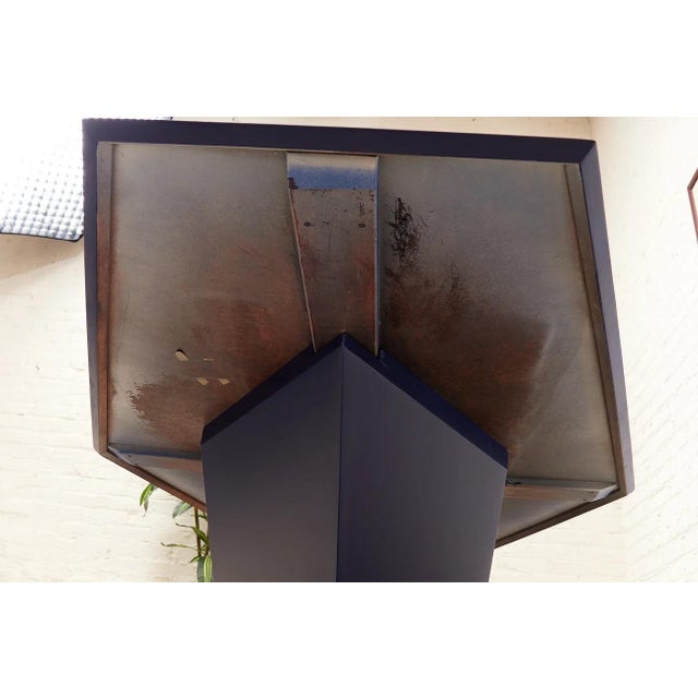 Rare 1970’s Origami Dining Table by Don S. Shoemaker in Blue For Sale - Image 11 of 12
