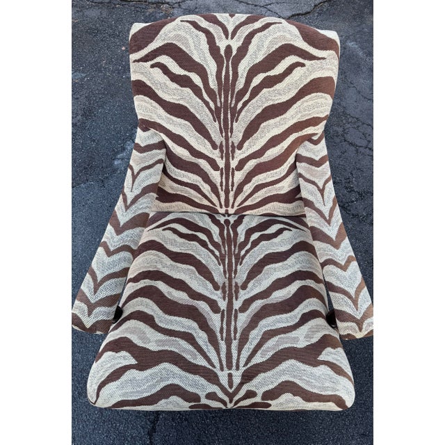 Textile George Smith Edwardian Style Chair and Ottoman For Sale - Image 7 of 10