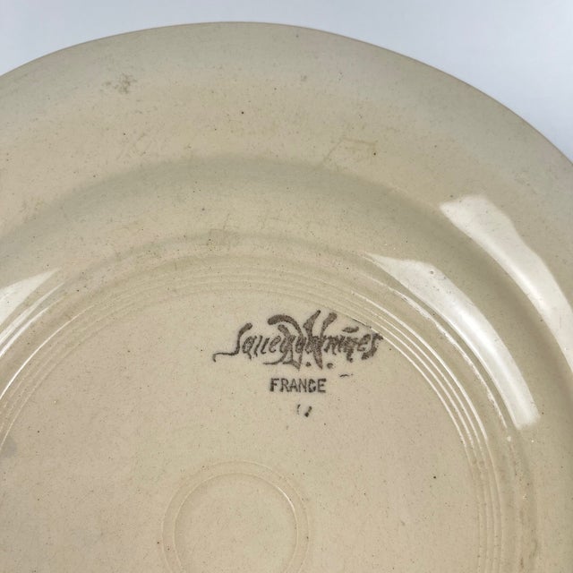 Dinner Plates with Floral Motif from Sarreguemines, 1920s-1940s, Set of 5 For Sale - Image 10 of 13
