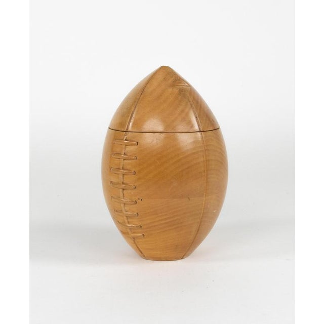 Mid-Century Rugby Ball Ice Bucket in Wood from Bint Firenze, Italy, 1970s For Sale - Image 4 of 18