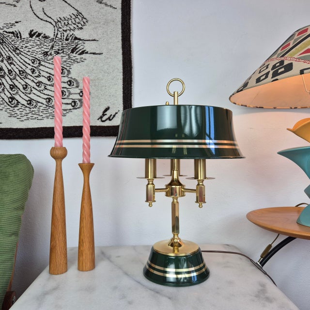 Green Brass Bankers Typ 72 Table Lamp from Nya Öia, Sweden, 1960s For Sale - Image 12 of 12