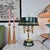 Green Brass Bankers Typ 72 Table Lamp from Nya Öia, Sweden, 1960s For Sale - Image 12 of 12