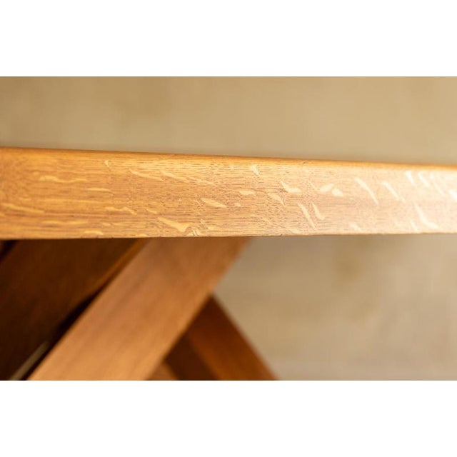 Wood Model T35D Dining Table in Light Oak by Pierre Chapo, 1990s For Sale - Image 7 of 9