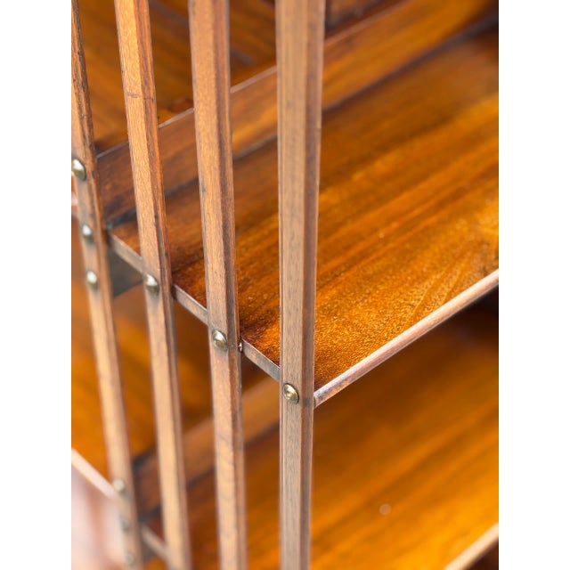 Antique Revolving Bookcase in Walnut, 1860 For Sale - Image 8 of 10